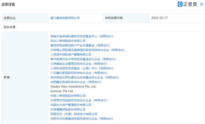 阿里等19家国内巨头公司参与高科技公司长鑫存储母公司增资 金额近百亿